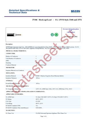 37106 010250 datasheet  